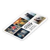 Modern Script Beste oma ooit foto collage cadeau Magneet (Linkerzijde)