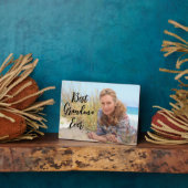 Modern Script Beste oma ooit foto Fotoplaat (Zijkant)