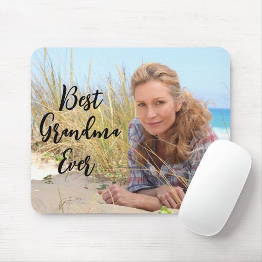 Modern Script Beste oma ooit foto Muismat (Met muis)