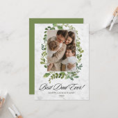 Modern script Beste pa Ever Leaf Vaderdag Kaart (Voorkant / Achterkant in situ)