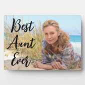 Modern Script beste tante ooit foto Fotoplaat (voorkant)