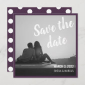 Modern script bewaart de datum waarop de bruiloft  (Voorkant / Achterkant)