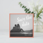 Modern script bewaart de datum waarop de bruiloft (Staand voorkant)