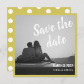 Modern script bewaart de datum waarop de bruiloft  (Voorkant / Achterkant)