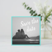 Modern script bewaart de datum waarop de bruiloft  (Staand voorkant)