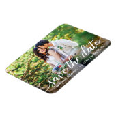 Modern script bewaart de Datumkoppeling foto W Magneet (Linkerzijde)