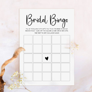 Modern Script Bingo Game Kaart