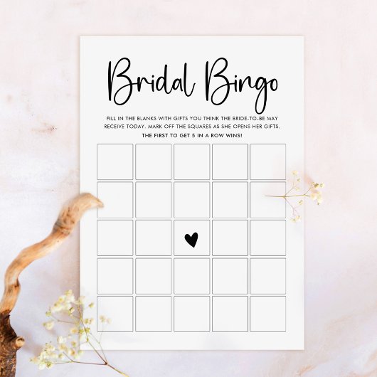 Modern Script Bingo Game Kaart