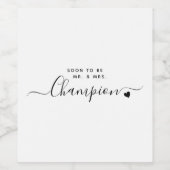 Modern script binnenkort te zijn bruiloft retour a wijn etiket (Enkel label)