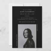 Modern Script Black 2-Photo Graduation Party Kaart (Achterkant)