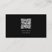 Modern Script Black Business Card Template Visitekaartje (Achterkant)