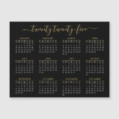 Modern Script Black Gold 2023 Calendar Magnet (Voorkant)