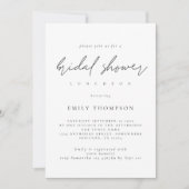 Modern Script Black White Vrijgezellenfeest Kaart (Voorkant)