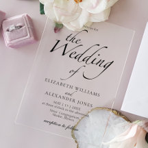Modern Script Black & White Wedding