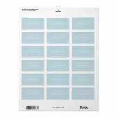 Modern Script Blau Sinaasappel Monogram Huwelijk Etiket (Full Sheet)