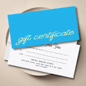 Modern Script Blauw Cadeaubon