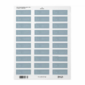 Modern Script Blauwe Baby Shower Retouradres Etiket (Full Sheet)