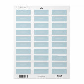 Modern Script Blauwe Citrus Monogram Huwelijk Etiket (Full Sheet)