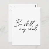 Modern script blijft mijn ziel Typografie Briefkaart (Voorkant / Achterkant)