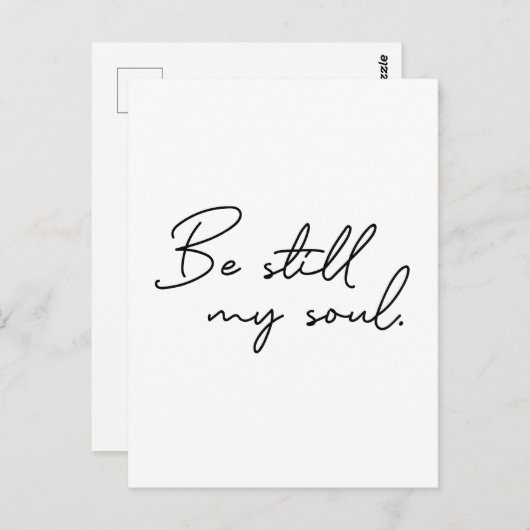 Modern script blijft mijn ziel Typografie Briefkaart (Voorkant / Achterkant)