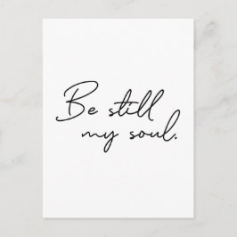 Modern script blijft mijn ziel Typografie Briefkaart