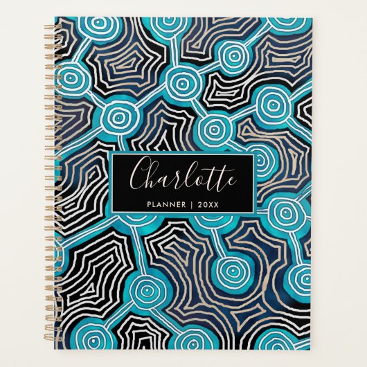 Modern Script Blue 2023 Planner (Voorkant)