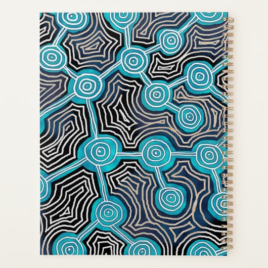 Modern Script Blue 2023 Planner (Achterkant)