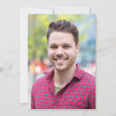 Modern Script Blue 2024 Foto Afstuderen Aankondiging (Achterkant)