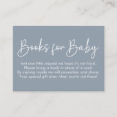 Modern Script Blue Oh Baby Eenvoudige boeken voor  Informatiekaartje (Voorkant)