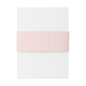 Modern script Blush Pink Navy Blue Wedding Uitnodigingen Wikkel (Achterkant Voorbeeld)