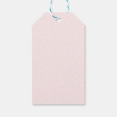 Modern Script Blush Roze Bruiloft Welkom Cadeaulabel (Achterkant)