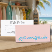 Modern Script Blush Roze Cadeaubon