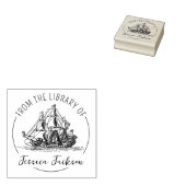 Modern script boekplaat schip nautisch boek  rubberstempel (Gestempeld)