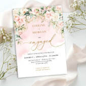 Modern script boho blush rozen salie en goud kaart