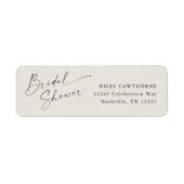 Modern Script Boho Bruiloft Return Address Etiket (Voorkant)