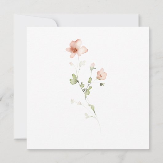 Modern Script Boho Flower Garden Kaart (Achterkant)