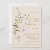 Modern Script Boho Flower Garden Vrijgezellenfeest Kaart (Voorkant)