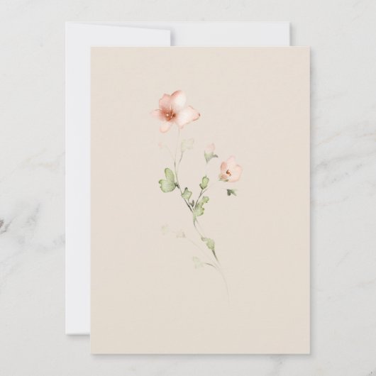 Modern Script Boho Flower Garden Vrijgezellenfeest Kaart (Achterkant)