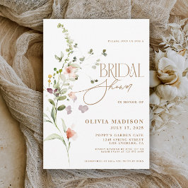 Modern Script Boho Flower Garden Vrijgezellenfeest Kaart