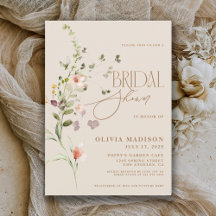 Modern Script Boho Flower Garden Vrijgezellenfeest