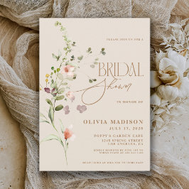 Modern Script Boho Flower Garden Vrijgezellenfeest Kaart
