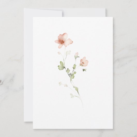 Modern Script Boho Flower Garden Vrijgezellenfeest Kaart (Achterkant)