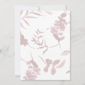 Modern Script Botanische Foto Huwelijksuitnodiging Kaart (Achterkant)