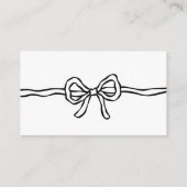 Modern Script Bow Vrijgezellenfeest Raffle Informatiekaartje (Achterkant)