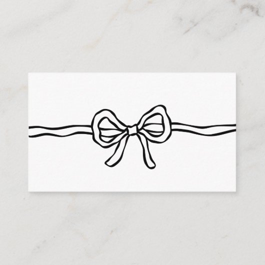 Modern Script Bow Vrijgezellenfeest Raffle Informatiekaartje (Achterkant)