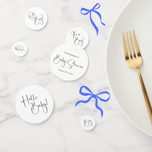 Modern Script Boy-Baby shower Confetti