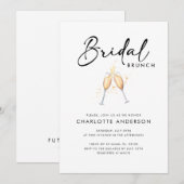 Modern Script Bridal Brunch Invitation Kaart (Voorkant / Achterkant)