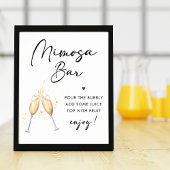Modern script | Bridal Brunch Mimosa Bar Poster