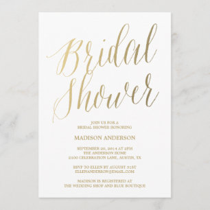 Modern script   Bridal Shower-uitnodiging Kaart