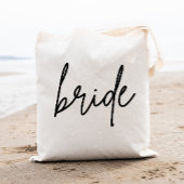 Modern Script Bride Canvas tas